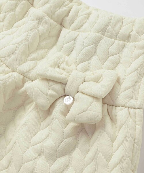 BeBe Petits Pois Vert（ベベプチポワヴェール）の「【店舗限定】【お揃い】キルトジャガード切り替えキュロットパンツ（その他パンツ・キッズ・ネイビー/オフホワイト・120cm/160cm/130cm/150cm/140cm/110cm）」の8枚目の写真