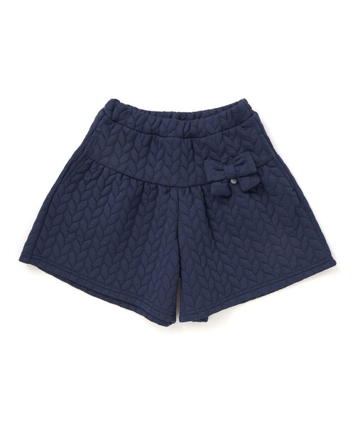 BeBe Petits Pois Vert（ベベプチポワヴェール）の「【店舗限定】【お揃い】キルトジャガード切り替えキュロットパンツ（その他パンツ・キッズ・ネイビー/オフホワイト・120cm/160cm/130cm/150cm/140cm/110cm）」の9枚目の写真