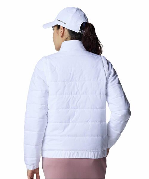 UNDER ARMOUR(アンダーアーマー)の「UAドライブ インサレーテッド 2ウェイ フルジップ ジャケット(ゴルフ/レディース)(その他アウター・レディース・ホワイト・M/L/XL/S)」の2枚目の写真