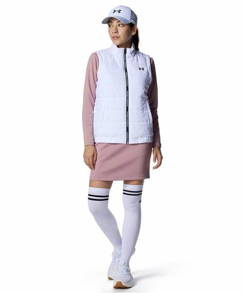 UNDER ARMOUR(アンダーアーマー)の「UAドライブ インサレーテッド 2ウェイ フルジップ ジャケット(ゴルフ/レディース)(その他アウター・レディース・ホワイト・M/L/XL/S)」の4枚目の写真