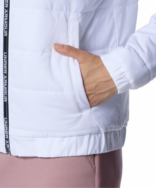 UNDER ARMOUR(アンダーアーマー)の「UAドライブ インサレーテッド 2ウェイ フルジップ ジャケット(ゴルフ/レディース)(その他アウター・レディース・ホワイト・M/L/XL/S)」の7枚目の写真
