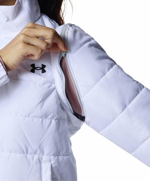 UNDER ARMOUR(アンダーアーマー)の「UAドライブ インサレーテッド 2ウェイ フルジップ ジャケット(ゴルフ/レディース)(その他アウター・レディース・ホワイト・M/L/XL/S)」の8枚目の写真