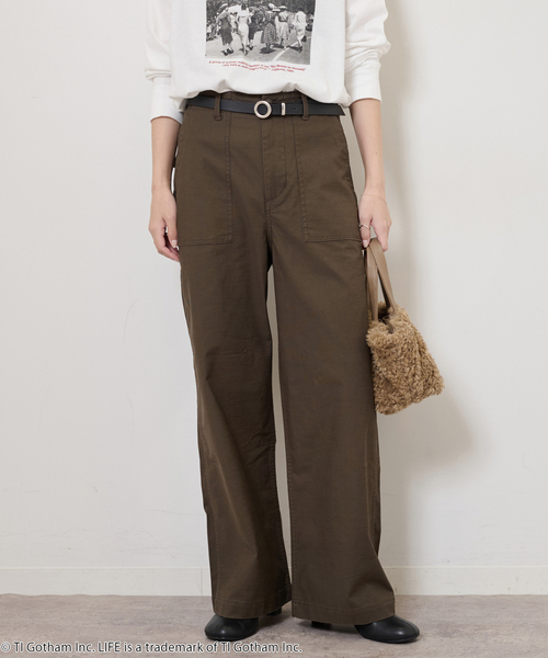 JOURNAL STANDARD relume(ジャーナルスタンダード レリューム)の「《追加25》ワイドベイカーパンツ(カーゴパンツ・レディース・ブラウン/ネイビー/ベージュ/カーキ・38/36/34)」の14枚目の写真