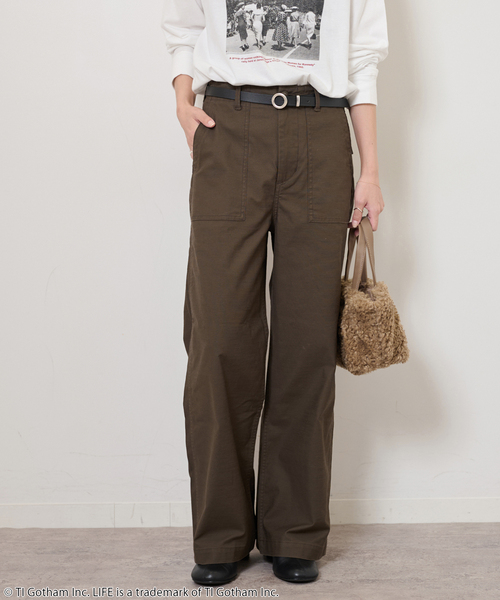 JOURNAL STANDARD relume(ジャーナルスタンダード レリューム)の「《追加25》ワイドベイカーパンツ(カーゴパンツ・レディース・ブラウン/ネイビー/ベージュ/カーキ・38/36/34)」の15枚目の写真