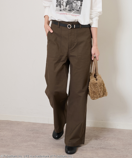 JOURNAL STANDARD relume(ジャーナルスタンダード レリューム)の「《追加25》ワイドベイカーパンツ(カーゴパンツ・レディース・ブラウン/ネイビー/ベージュ/カーキ・38/36/34)」の16枚目の写真