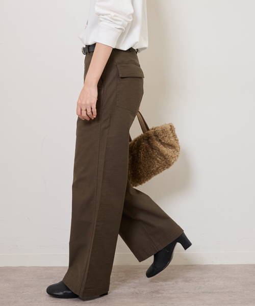 JOURNAL STANDARD relume（ジャーナルスタンダード　レリューム）の「《追加25》ワイドベイカーパンツ（カーゴパンツ・レディース・ブラウン/ネイビー/ベージュ/カーキ・38/36/34）」の9枚目の写真
