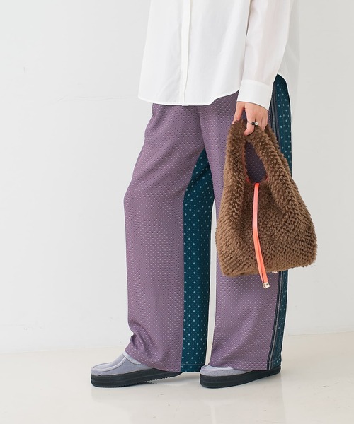EARTH MADE(アースメイド)の「【WEB限定】【EARTH MADE】ボア テープ マルシェバッグ(ハンドバッグ・レディース・ブルー/アイボリー/ブラウン・フリー)」の11枚目の写真