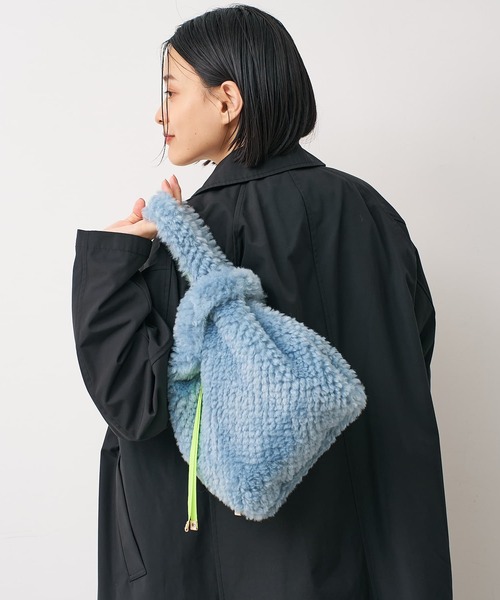 EARTH MADE(アースメイド)の「【WEB限定】【EARTH MADE】ボア テープ マルシェバッグ(ハンドバッグ・レディース・ブルー/アイボリー/ブラウン・フリー)」の15枚目の写真