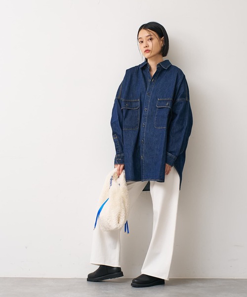 EARTH MADE(アースメイド)の「【WEB限定】【EARTH MADE】ボア テープ マルシェバッグ(ハンドバッグ・レディース・ブルー/アイボリー/ブラウン・フリー)」の21枚目の写真