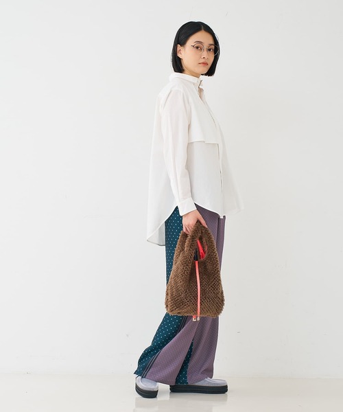 EARTH MADE(アースメイド)の「【WEB限定】【EARTH MADE】ボア テープ マルシェバッグ(ハンドバッグ・レディース・ブルー/アイボリー/ブラウン・フリー)」の22枚目の写真