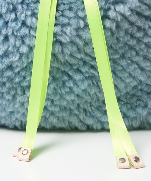 EARTH MADE(アースメイド)の「【WEB限定】【EARTH MADE】ボア テープ マルシェバッグ(ハンドバッグ・レディース・ブルー/アイボリー/ブラウン・フリー)」の6枚目の写真