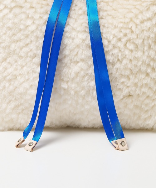 EARTH MADE(アースメイド)の「【WEB限定】【EARTH MADE】ボア テープ マルシェバッグ(ハンドバッグ・レディース・ブルー/アイボリー/ブラウン・フリー)」の8枚目の写真