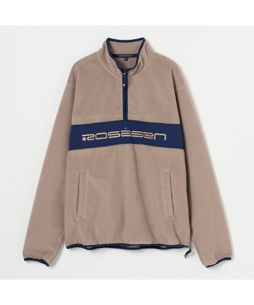 セール】【Rosasen/GOLF】ウォームシールドフリース ハーフジップ切替
