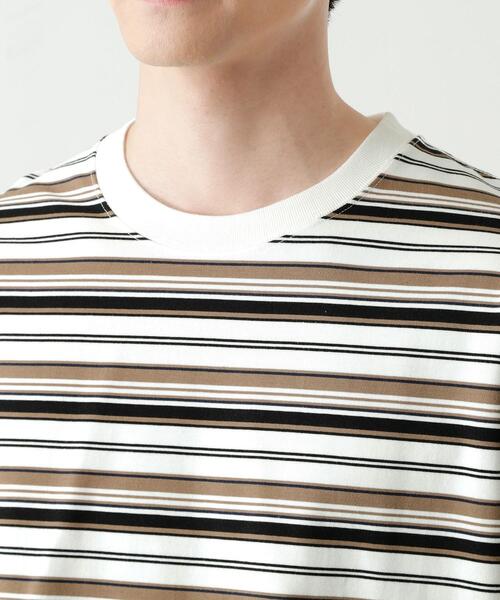 THE SHOP TK (ザ ショップ ティーケー )の「ランダムボーダー長袖タフTシャツ 【洗濯機OK】(Tシャツ/カットソー・メンズ・ホワイト系3/ブラック系2・02/03/04)」の14枚目の写真