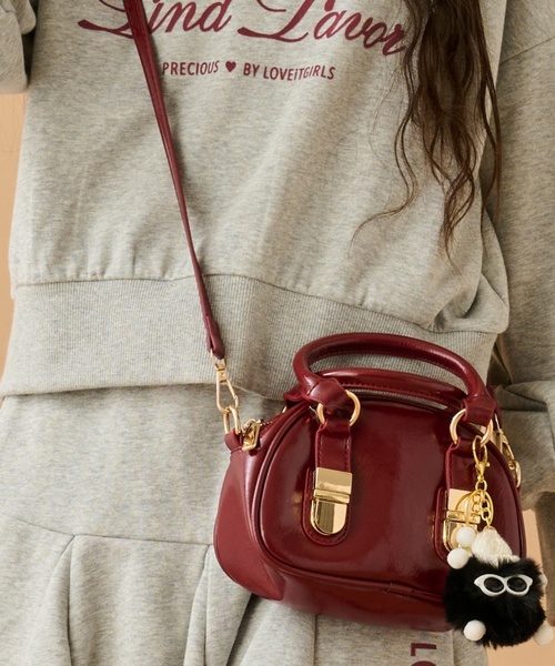 by LOVEiT（バイラビット）の「ボストン型ショルダーバッグ（ショルダーバッグ・キッズ・エンジ/シルバー/ブラック・F）」の3枚目の写真