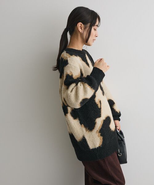 CRAFT STANDARD BOUTIQUE(クラフトスタンダードブティック)の「アニマルジャカードニットプルオーバー<ハンドウォッシャブル>◆(ニット/セーター・レディース・ライトベージュ/カーキ・FREE)」の6枚目の写真