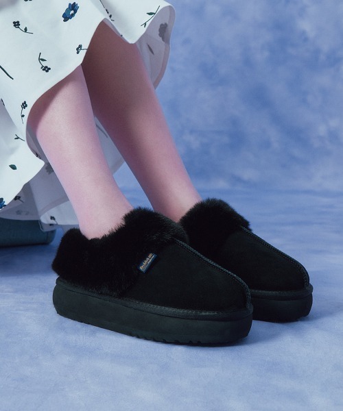 靴 ROCKFISH CLOUDY FLATFORM FUR MULES セール】CLOUDY FLATFORM FUR MULES（スリッポン）｜ROCKFISH