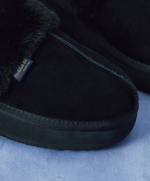 ROCKFISH WEATHERWEAR（ロックフィッシュウェザーウェア）の「CLOUDY FLATFORM FUR MULES（スリッポン・レディース・モカ/ブラウン/チョコ/ブラック/サンドベージュ・23.0cm/24.0cm/25.0cm）」の15枚目の写真