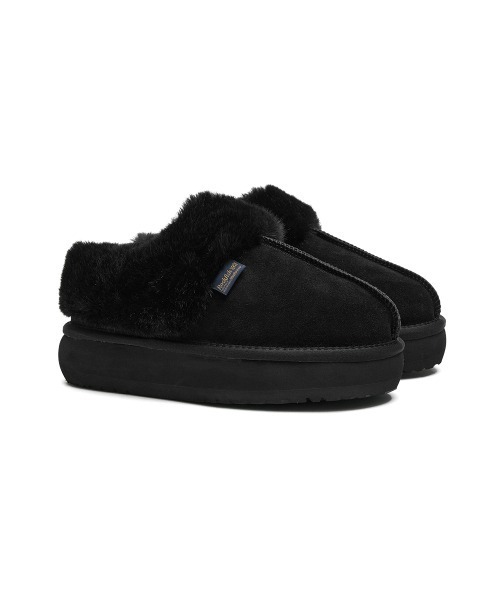 ROCKFISH WEATHERWEAR（ロックフィッシュウェザーウェア）の「CLOUDY FLATFORM FUR MULES（スリッポン・レディース・モカ/ブラウン/チョコ/ブラック/サンドベージュ・23.0cm/24.0cm/25.0cm）」の16枚目の写真