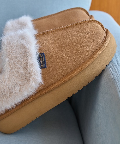 ROCKFISH WEATHERWEAR（ロックフィッシュウェザーウェア）の「CLOUDY FLATFORM FUR MULES（スリッポン・レディース・モカ/ブラウン/チョコ/ブラック/サンドベージュ・23.0cm/24.0cm/25.0cm）」の20枚目の写真