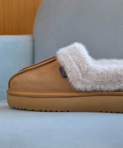 セール】CLOUDY FLATFORM FUR MULES（スリッポン）｜ROCKFISH
