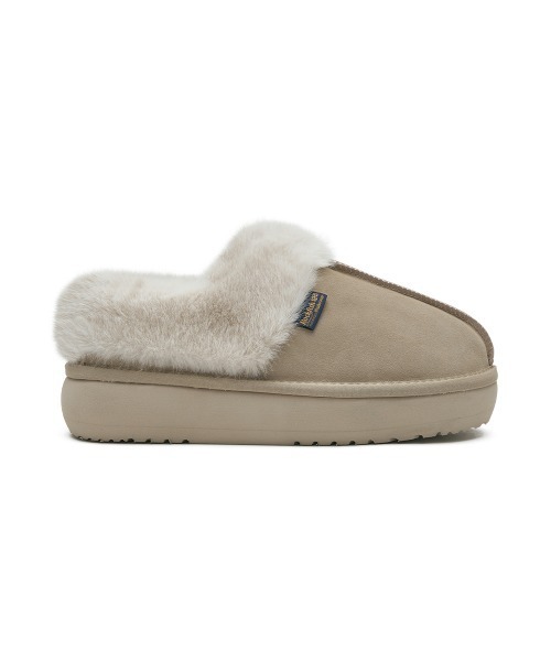 ROCKFISH WEATHERWEAR（ロックフィッシュウェザーウェア）の「CLOUDY FLATFORM FUR MULES（スリッポン・レディース・モカ/ブラウン/チョコ/ブラック/サンドベージュ・23.0cm/24.0cm/25.0cm）」の12枚目の写真