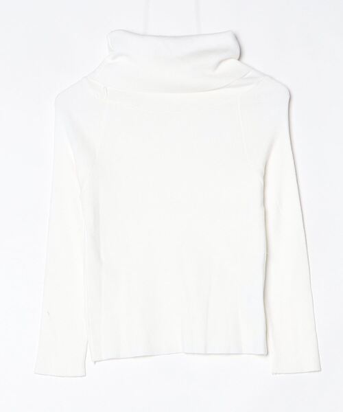 Vini（ヴィニ）の「シャーリング オフショルダー 長袖トップス（Tシャツ/カットソー・レディース・ブラック/ホワイト/ダークグレー・FREE）」の4枚目の写真