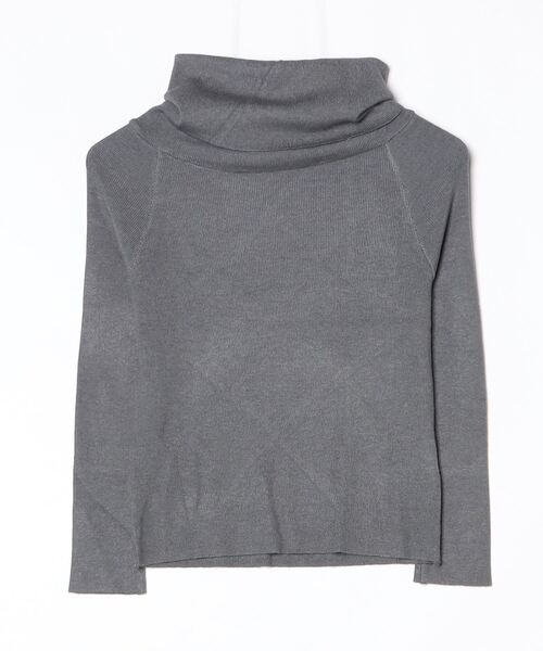 Vini（ヴィニ）の「シャーリング オフショルダー 長袖トップス（Tシャツ/カットソー・レディース・ブラック/ホワイト/ダークグレー・FREE）」の12枚目の写真