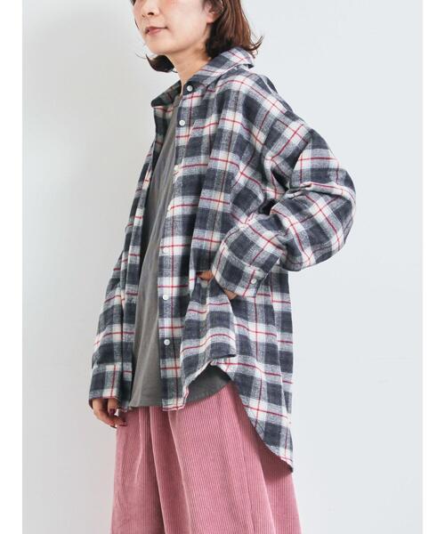 SM2(エスエムツー)の「起毛チェックシャツ(シャツ/ブラウス・レディース・ブラック/ブルー/ベージュ・F)」の2枚目の写真