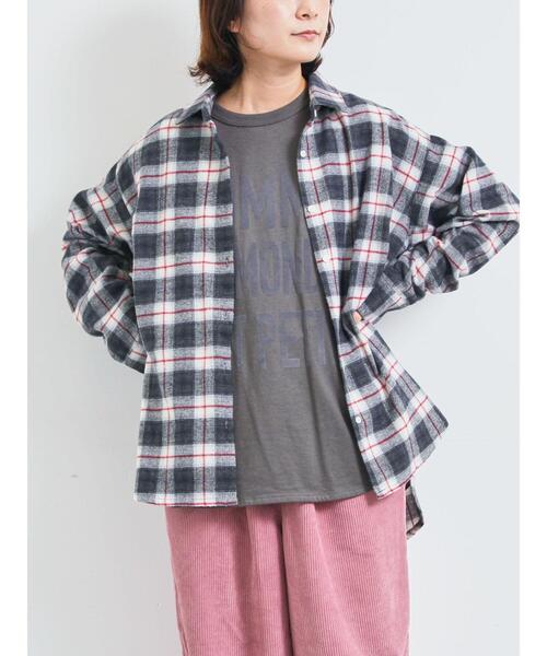 SM2(エスエムツー)の「起毛チェックシャツ(シャツ/ブラウス・レディース・ブラック/ブルー/ベージュ・F)」の5枚目の写真