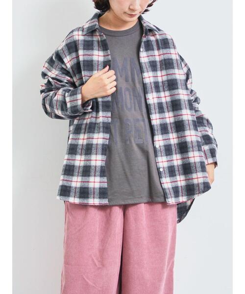 SM2(エスエムツー)の「起毛チェックシャツ(シャツ/ブラウス・レディース・ブラック/ブルー/ベージュ・F)」の6枚目の写真