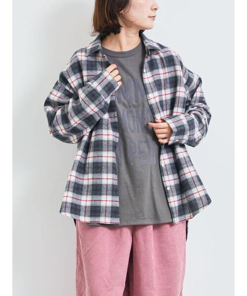 SM2(エスエムツー)の「起毛チェックシャツ(シャツ/ブラウス・レディース・ブラック/ブルー/ベージュ・F)」の7枚目の写真