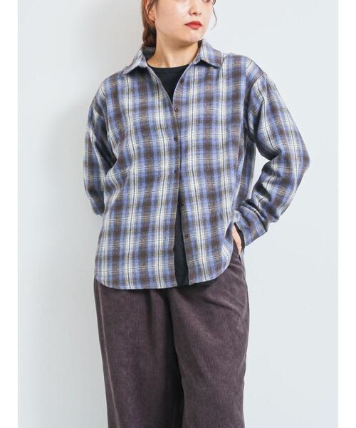 SM2(エスエムツー)の「起毛チェックシャツ(シャツ/ブラウス・レディース・ブラック/ブルー/ベージュ・F)」の13枚目の写真