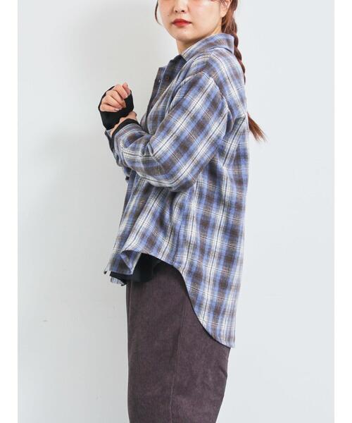 SM2(エスエムツー)の「起毛チェックシャツ(シャツ/ブラウス・レディース・ブラック/ブルー/ベージュ・F)」の14枚目の写真