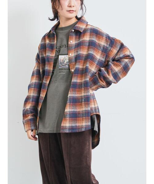 SM2(エスエムツー)の「起毛チェックシャツ(シャツ/ブラウス・レディース・ブラック/ブルー/ベージュ・F)」の13枚目の写真