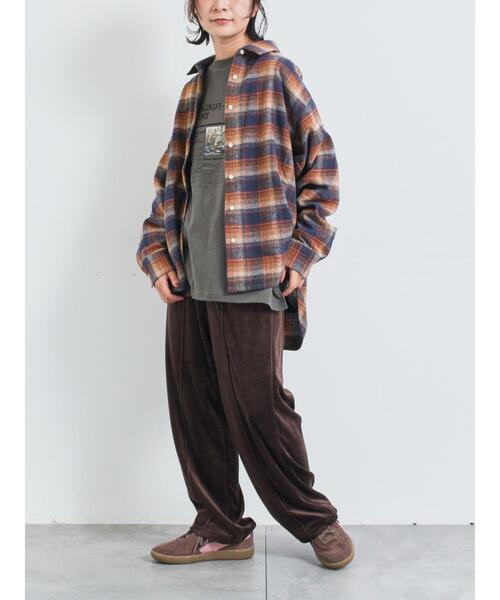 SM2(エスエムツー)の「起毛チェックシャツ(シャツ/ブラウス・レディース・ブラック/ブルー/ベージュ・F)」の18枚目の写真