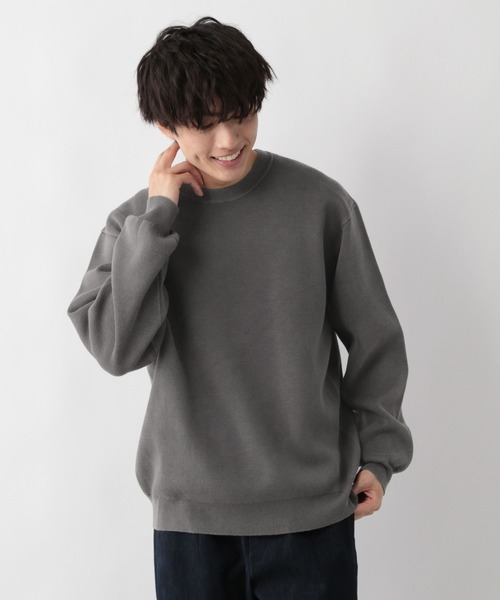 GLOBAL WORK(グローバルワーク)の「スウェットライクオテラクニット/ピグメント/581074(ニット/セーター・メンズ・スカイブルー/チャコールグレー・SMALL/MEDIUM/LARGE/X-LARGE)」の6枚目の写真