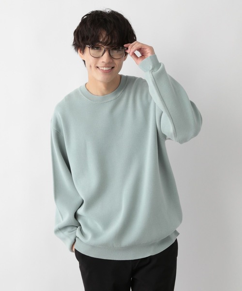 GLOBAL WORK(グローバルワーク)の「スウェットライクオテラクニット/ピグメント/581074(ニット/セーター・メンズ・スカイブルー/チャコールグレー・SMALL/MEDIUM/LARGE/X-LARGE)」の13枚目の写真