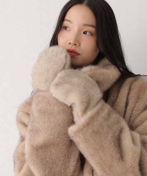 Heather(ヘザー)の「ファーミトン 611628(手袋・レディース・ブラウン/ベージュ/オフホワイト・ONE SIZE)」の22枚目の写真