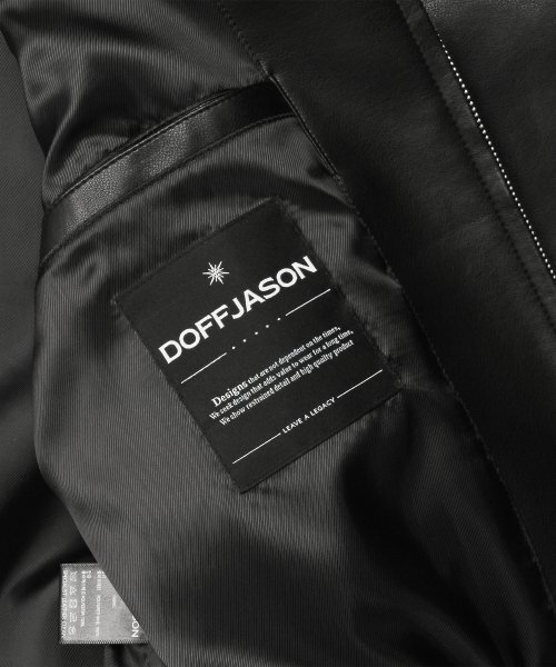 DOFFJASON(ドフジェーソン)の「ヴィーガンレザー ハリントンジャケット BLACK(ライダースジャケット・メンズ・その他・XX-LARGE/LARGE/X-LARGE/MEDIUM)」の9枚目の写真