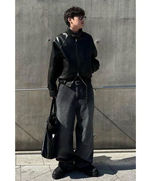 DOFFJASON(ドフジェーソン)の「ヴィーガンレザー ハリントンジャケット BLACK(ライダースジャケット・メンズ・その他・XX-LARGE/LARGE/X-LARGE/MEDIUM)」の4枚目の写真