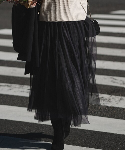 レイヤード チュール スカート（スカート）｜23区 S（ニジュウサンク