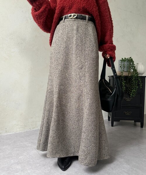 Thevon(ゼボン)の「ツイードマーメイドスカート(スカート・レディース・アイボリー/ブラック/ブラウン・S/M)」の3枚目の写真