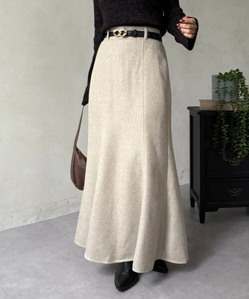 Thevon(ゼボン)の「ツイードマーメイドスカート(スカート・レディース・アイボリー/ブラック/ブラウン・S/M)」の8枚目の写真