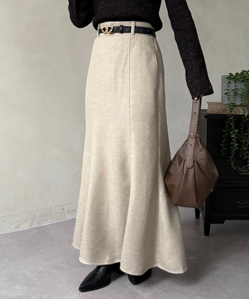 Thevon(ゼボン)の「ツイードマーメイドスカート(スカート・レディース・アイボリー/ブラック/ブラウン・S/M)」の9枚目の写真
