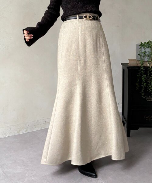 Thevon(ゼボン)の「ツイードマーメイドスカート(スカート・レディース・アイボリー/ブラック/ブラウン・S/M)」の11枚目の写真