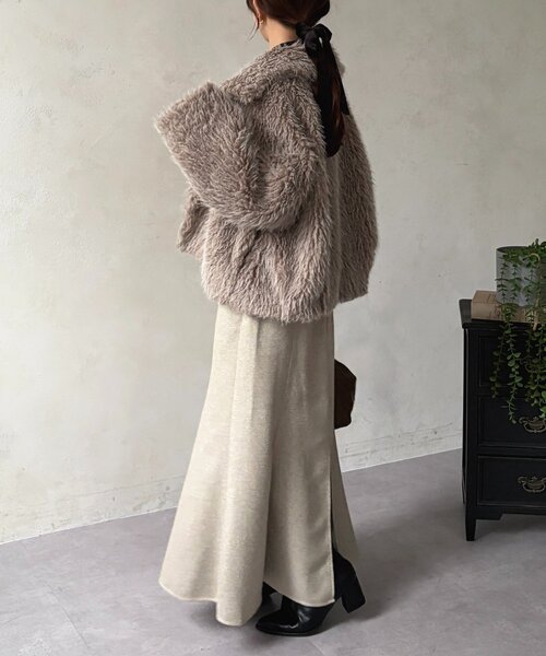 Thevon(ゼボン)の「ツイードマーメイドスカート(スカート・レディース・アイボリー/ブラック/ブラウン・S/M)」の13枚目の写真