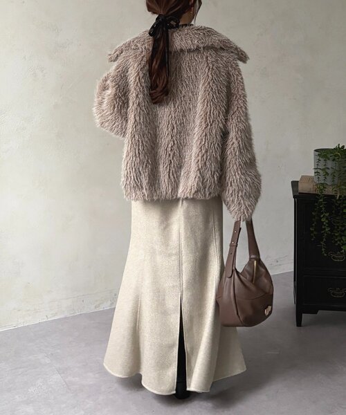 Thevon(ゼボン)の「ツイードマーメイドスカート(スカート・レディース・アイボリー/ブラック/ブラウン・S/M)」の14枚目の写真