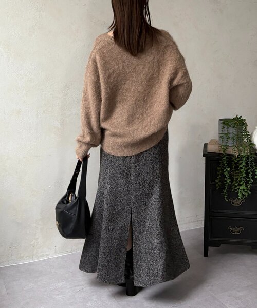 Thevon(ゼボン)の「ツイードマーメイドスカート(スカート・レディース・アイボリー/ブラック/ブラウン・S/M)」の20枚目の写真