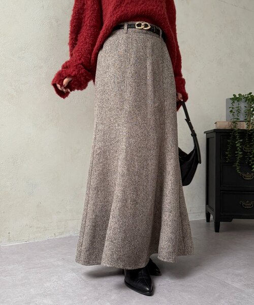 Thevon(ゼボン)の「ツイードマーメイドスカート(スカート・レディース・アイボリー/ブラック/ブラウン・S/M)」の22枚目の写真